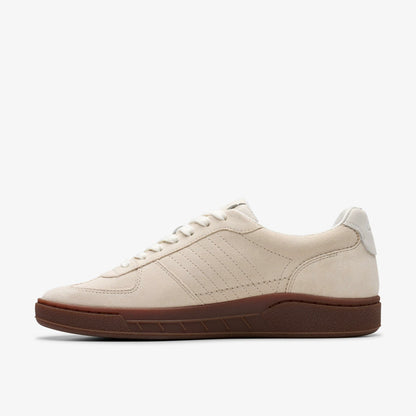 Clarks Craft Rally Ace Off White Suede