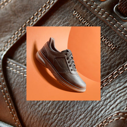 Clarks Mullan Easy Dark Brown Leather
