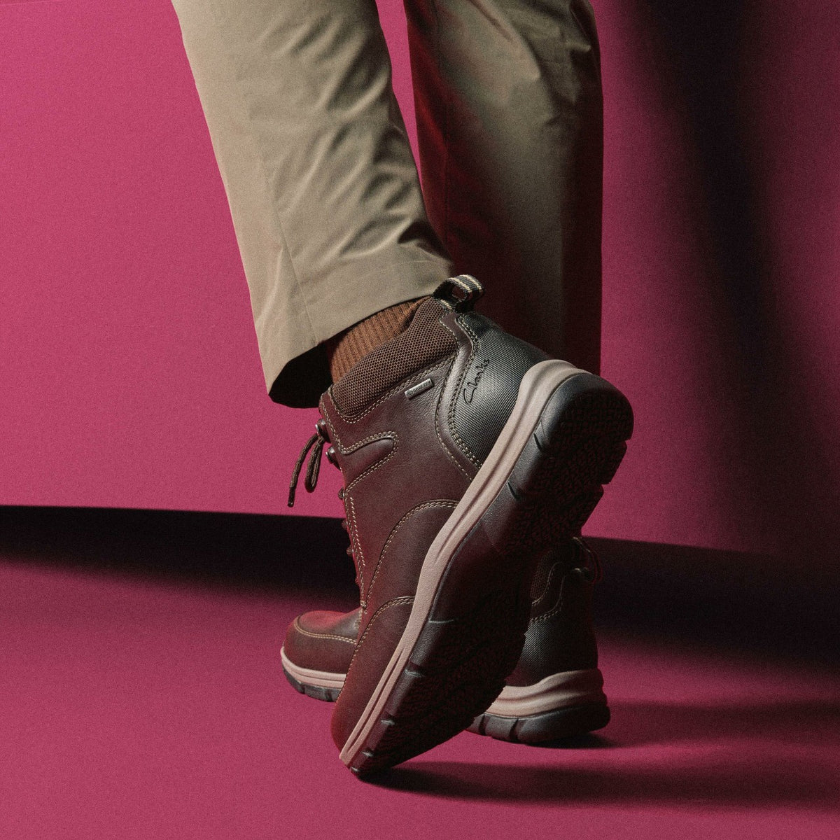 Clarks Spypath Hi GORE-TEX Dark Brown Leather