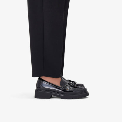Clarks Lauryl Tassel Black Patent