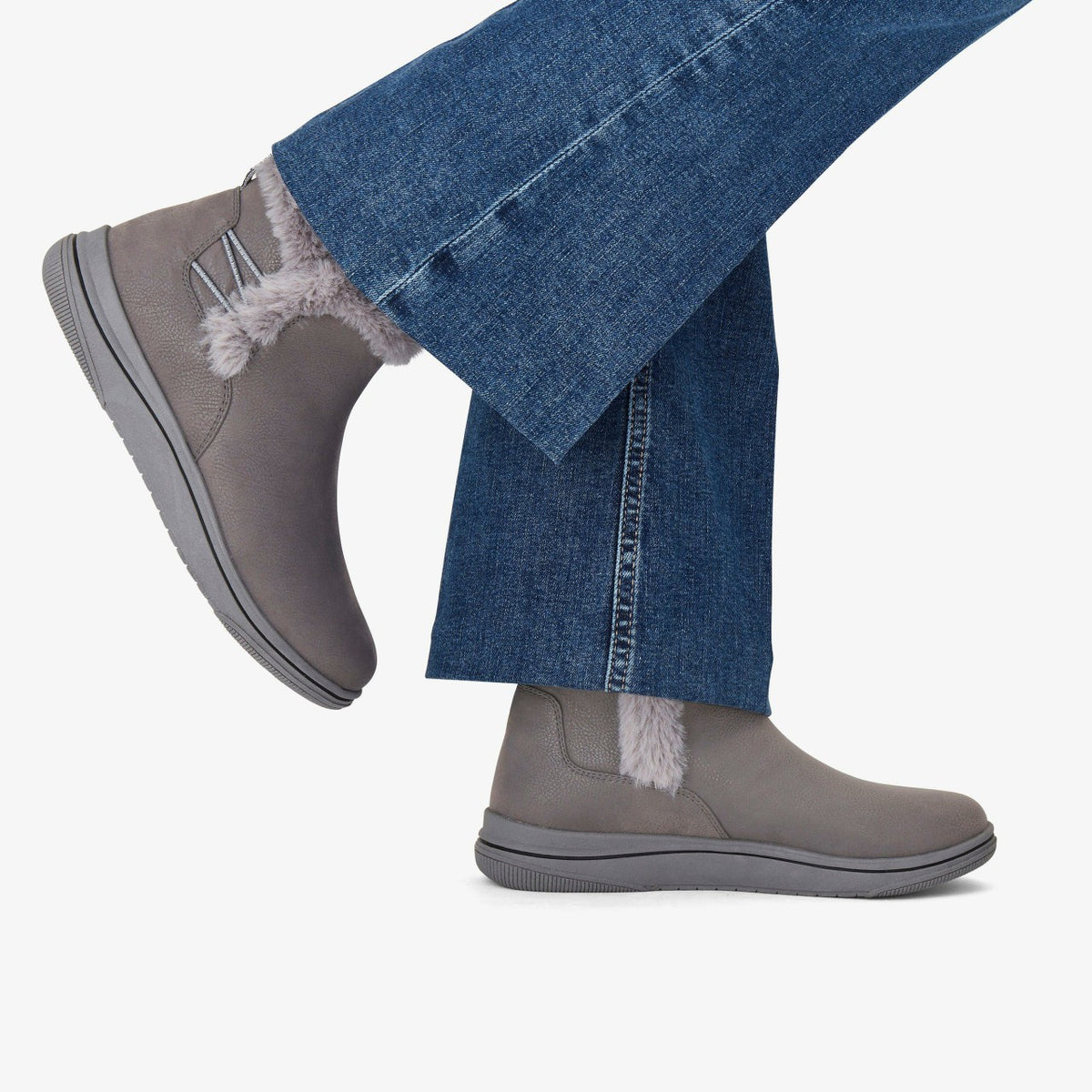 Clarks Brinkley Fur Dark Grey Combination