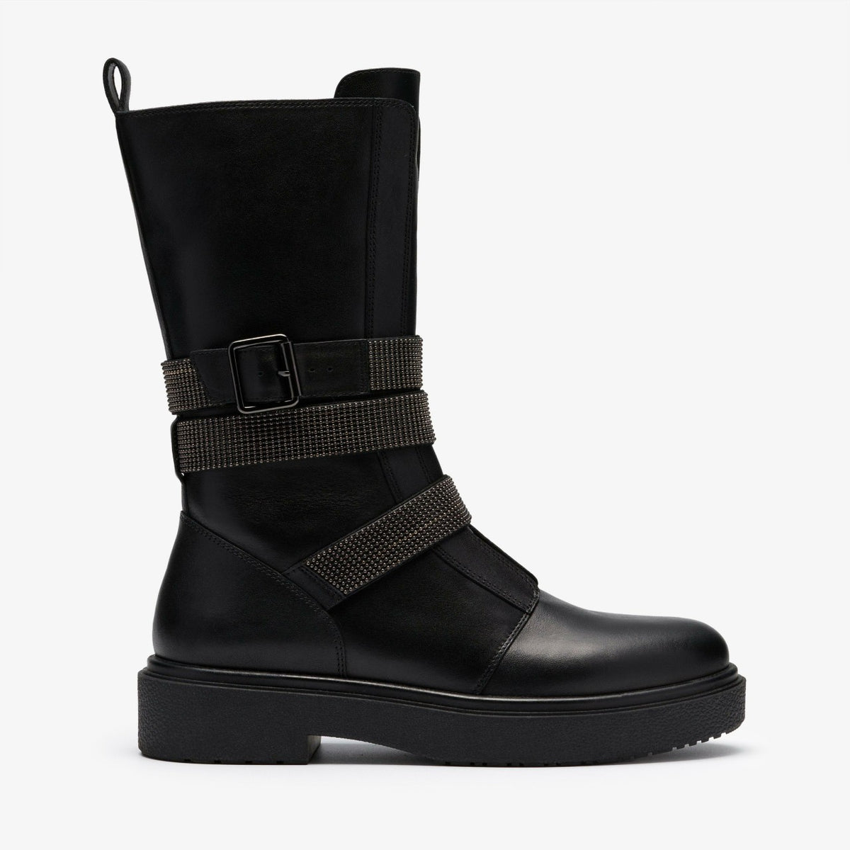 Clarks Muster Chain Black Leather