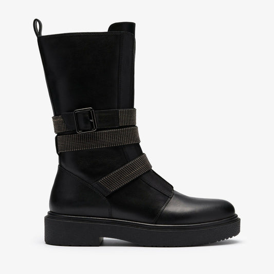 Clarks Muster Chain Black Leather