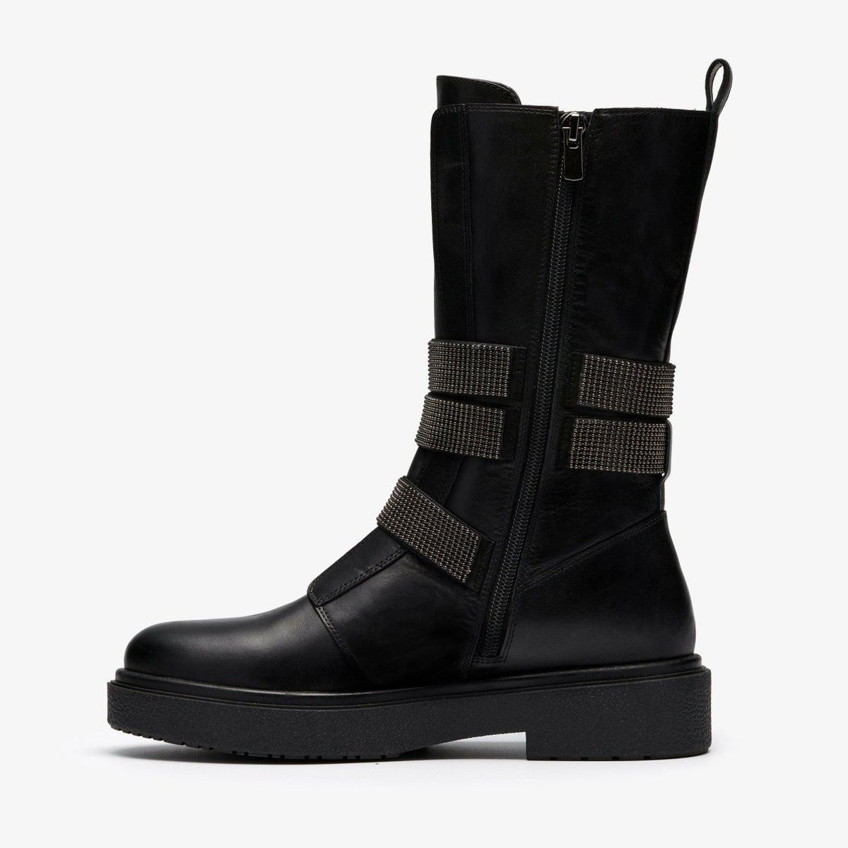 Clarks Muster Chain Black Leather