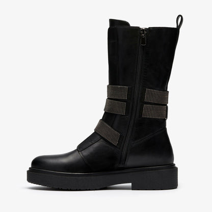 Clarks Muster Chain Black Leather
