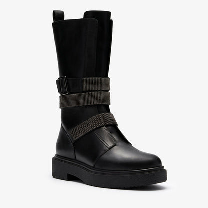 Clarks Muster Chain Black Leather