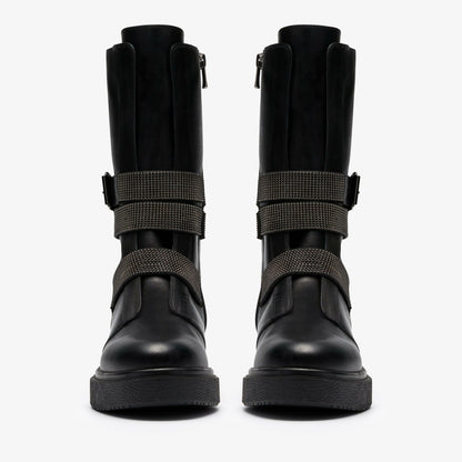 Clarks Muster Chain Black Leather