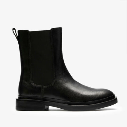 Clarks Previa Top Black Leather