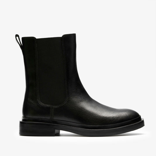 Clarks Previa Top Black Leather
