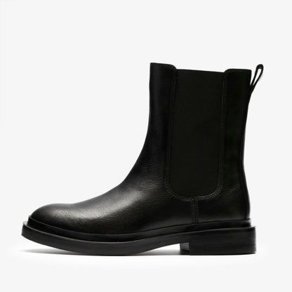 Clarks Previa Top Black Leather
