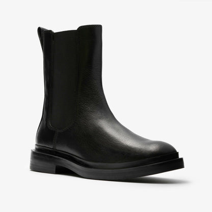 Clarks Previa Top Black Leather