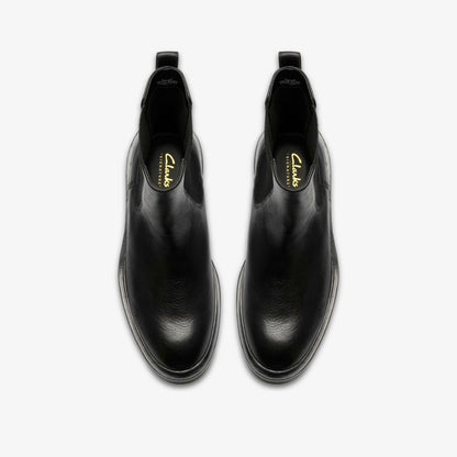 Clarks Previa Top Black Leather
