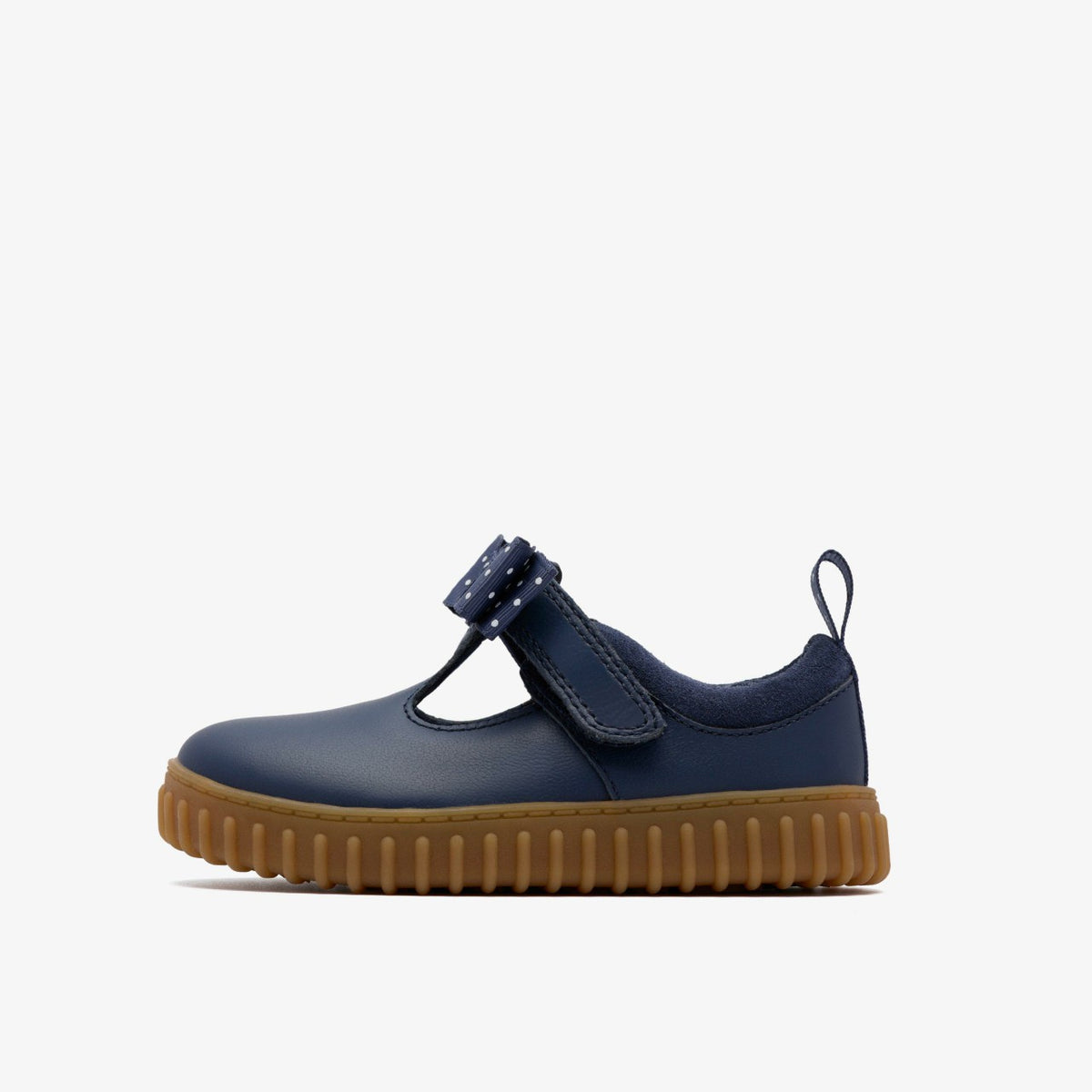 Clarks Cove Bow Toddler Navy Leather