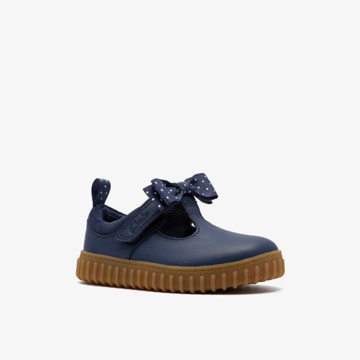 Clarks Cove Bow Toddler Navy Leather
