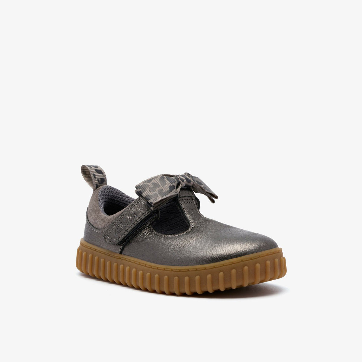 Clarks Cove Bow Toddler Silver Metallic