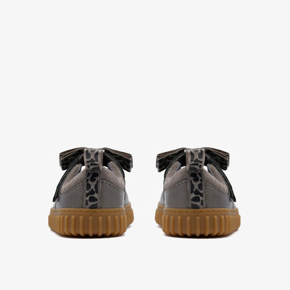 Clarks Cove Bow Toddler Silver Metallic