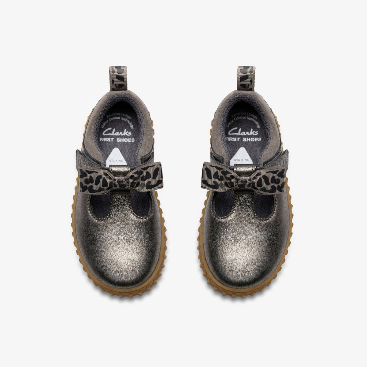 Clarks Cove Bow Toddler Silver Metallic