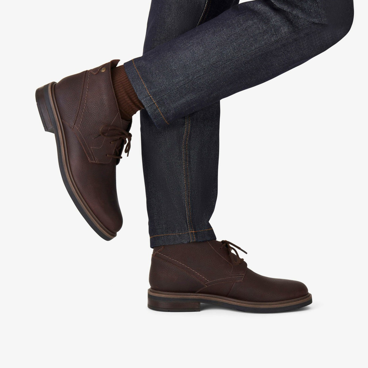 Clarks Newford Mid Waterproof Brown Warmlined Leather