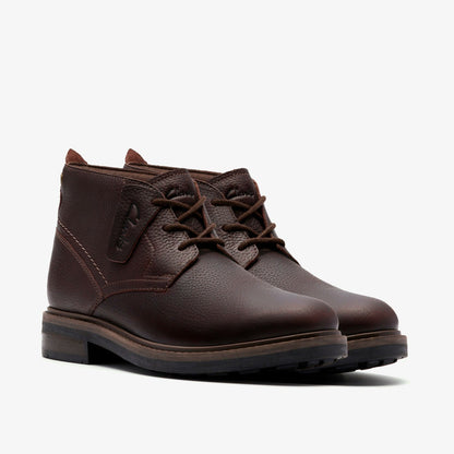 Clarks Newford Mid Waterproof Brown Warmlined Leather