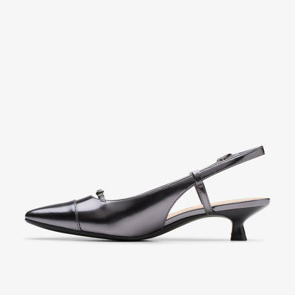 Clarks Scarlyt Rowan Dark Pewter Metallic