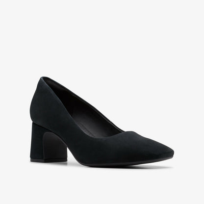 Clarks Fernie Court Black Suede