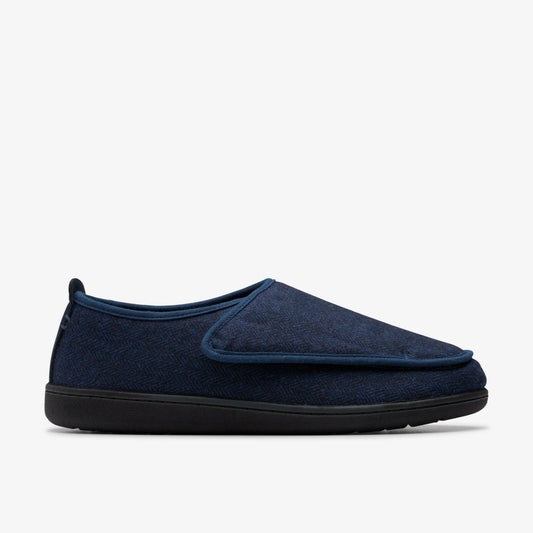 Clarks King Riptape Slipper Navy Interest