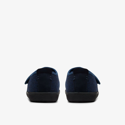 Clarks King Riptape Slipper Navy Interest