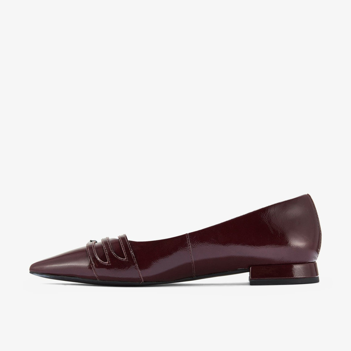 Clarks Sensa 15 Strap Burgundy Patent