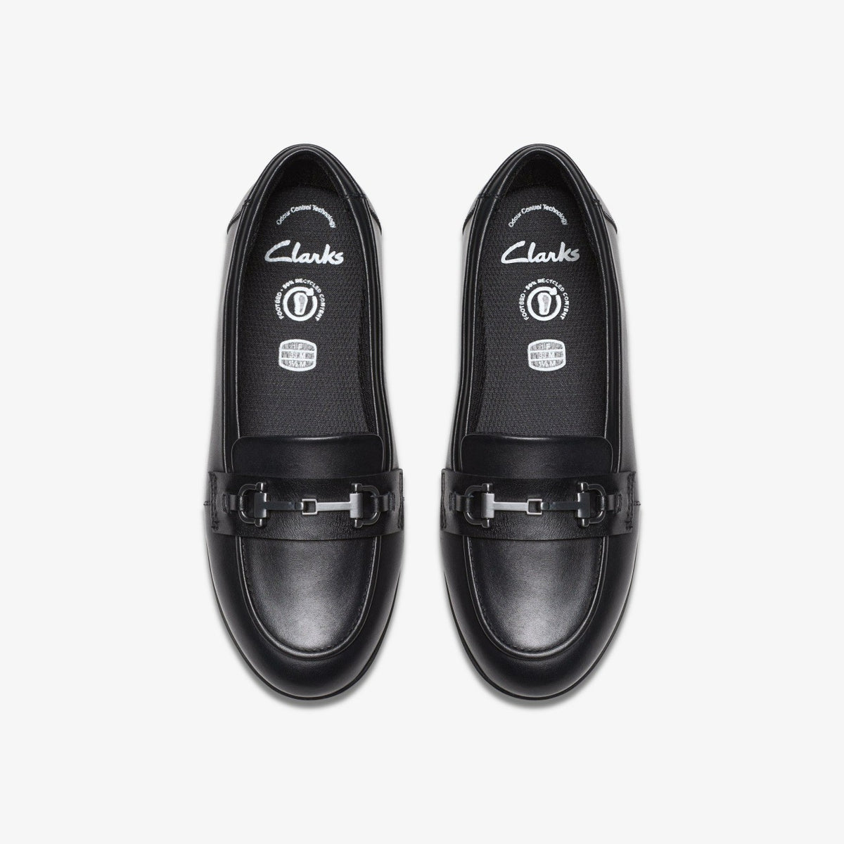 Clarks Finja Loafer Older Black Leather
