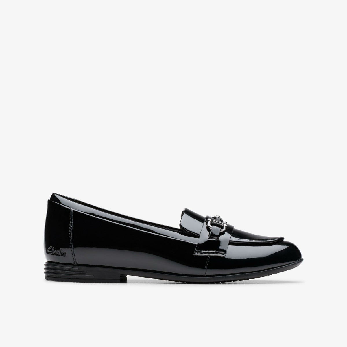 Clarks Finja Loafer Older Black Patent