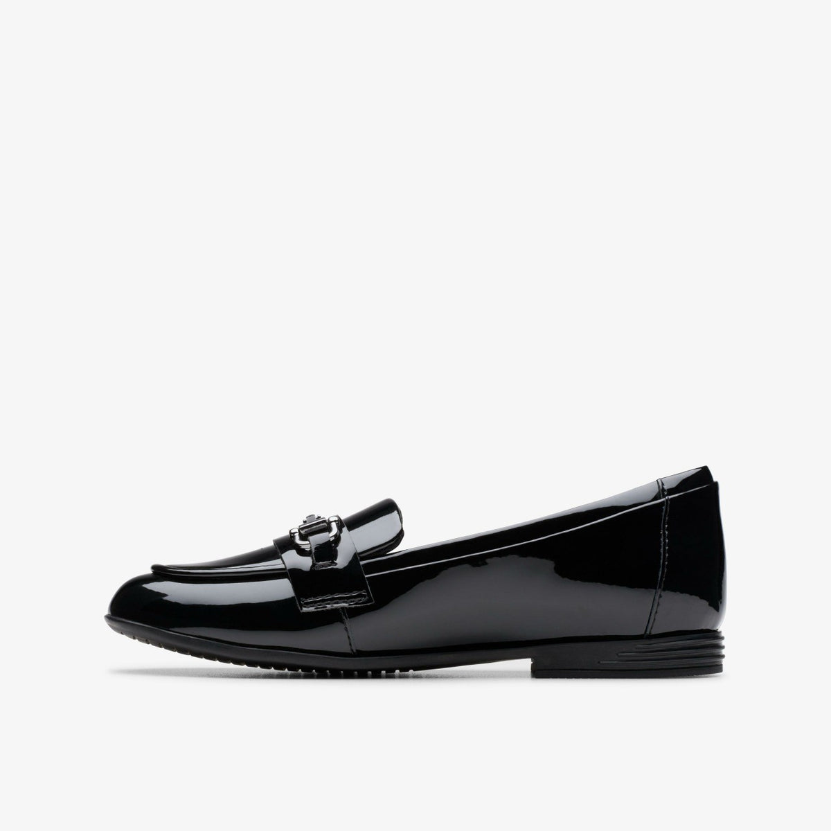 Clarks Finja Loafer Older Black Patent
