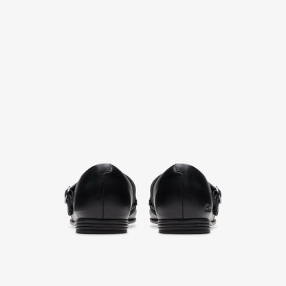 Clarks Finja Bar Older Black Leather
