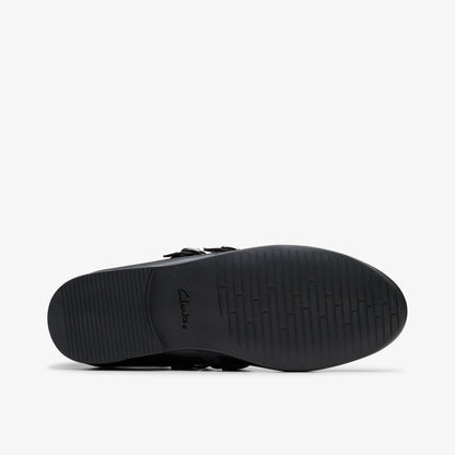 Clarks Finja Bar Youth Black Leather