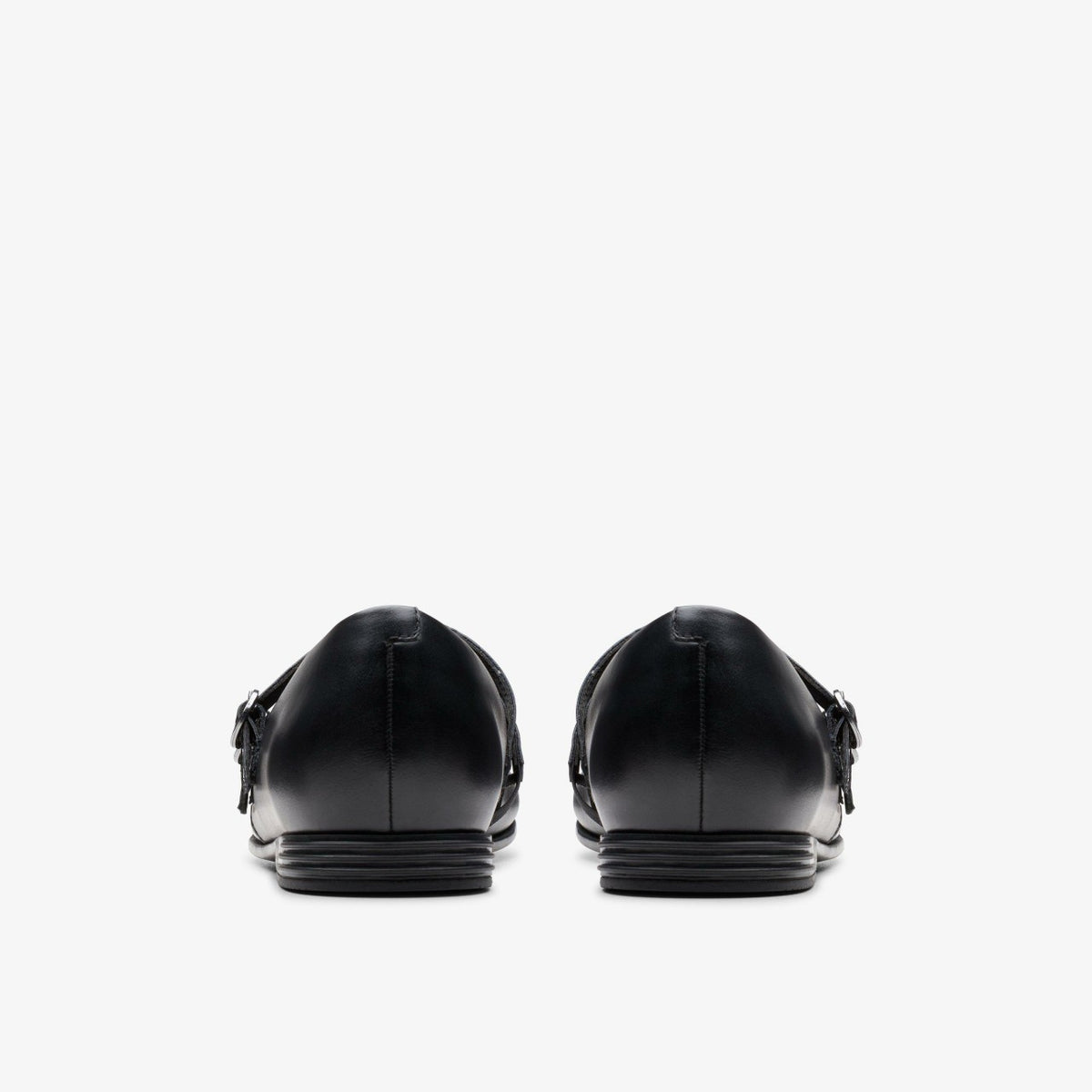 Clarks Finja Bar Youth Black Leather