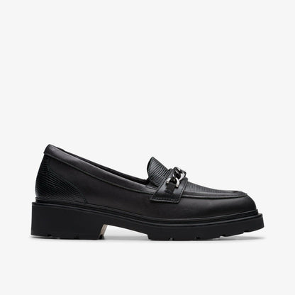 Clarks Eris Edge Youth Black Leather