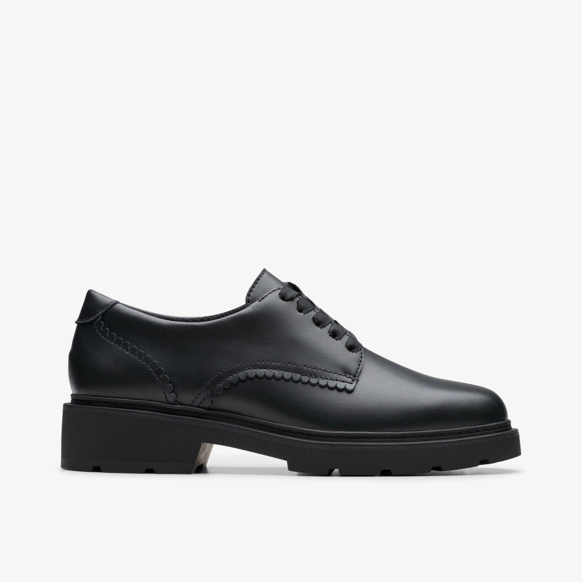 Clarks Eris Pure Youth Black Leather