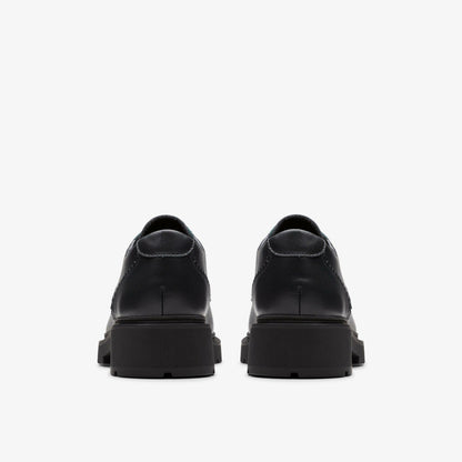 Clarks Eris Pure Youth Black Leather