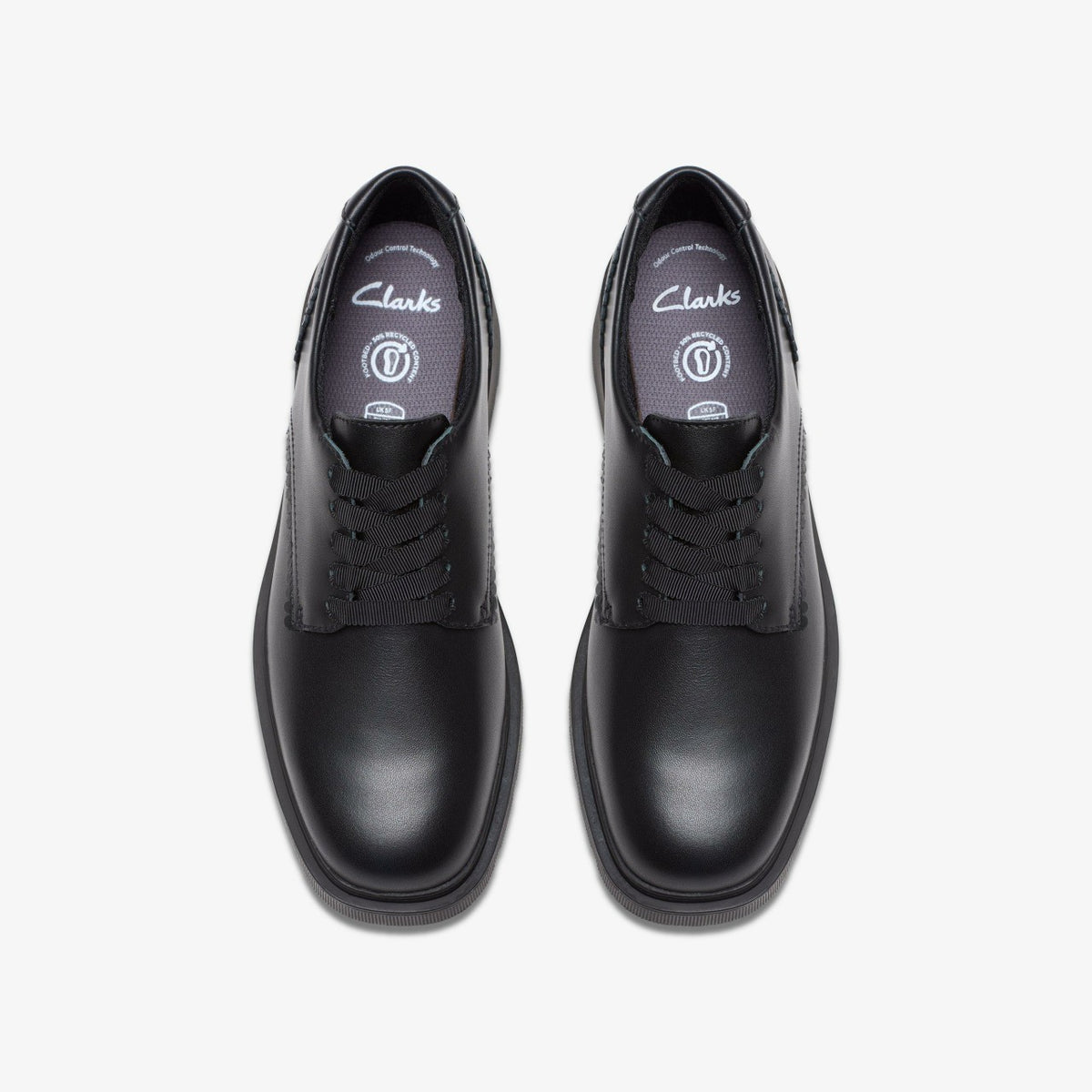 Clarks Eris Pure Youth Black Leather