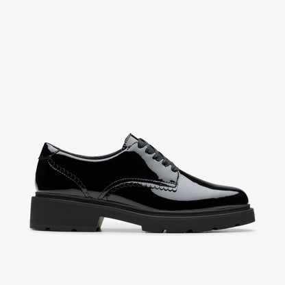 Clarks Eris Pure Youth Black Patent