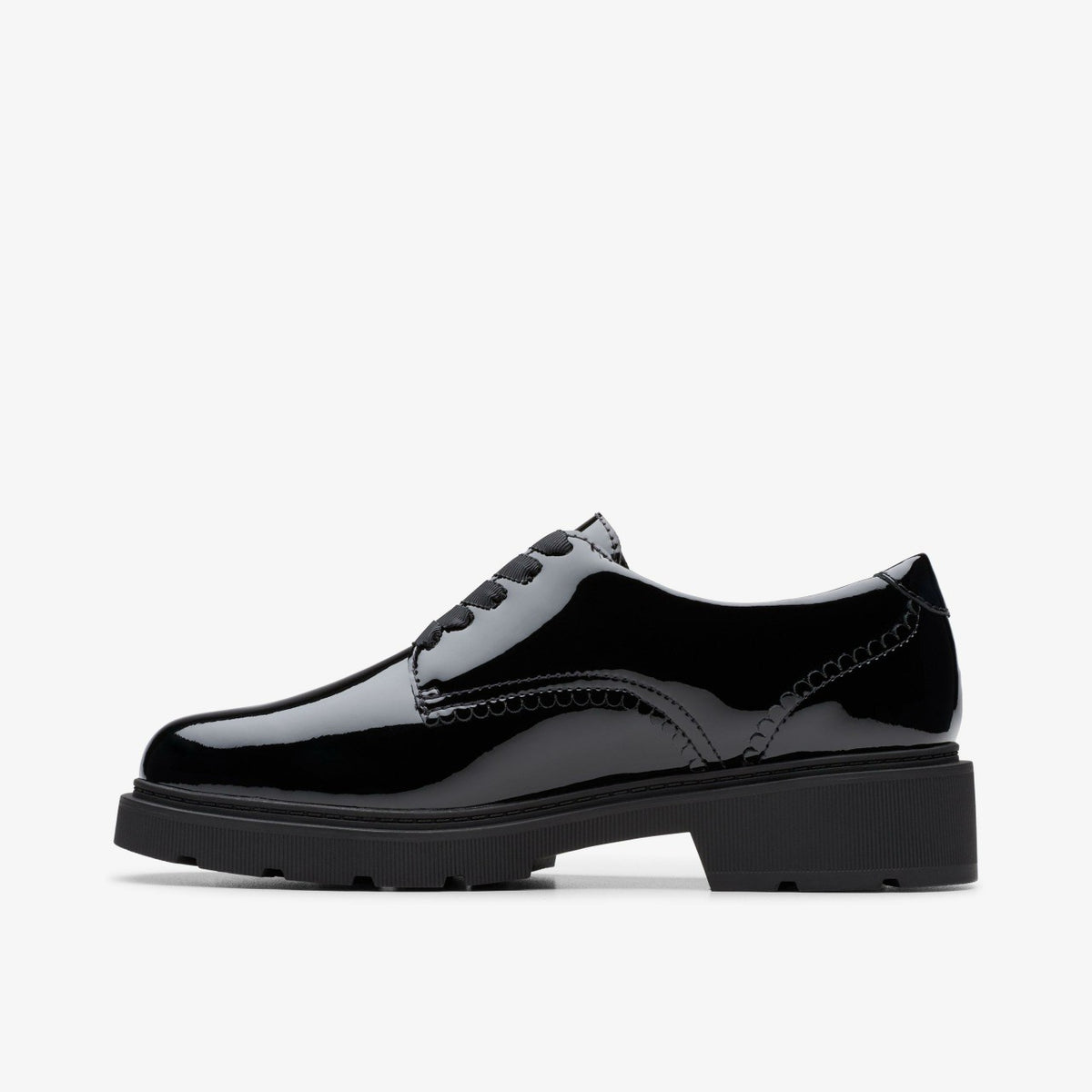 Clarks Eris Pure Youth Black Patent