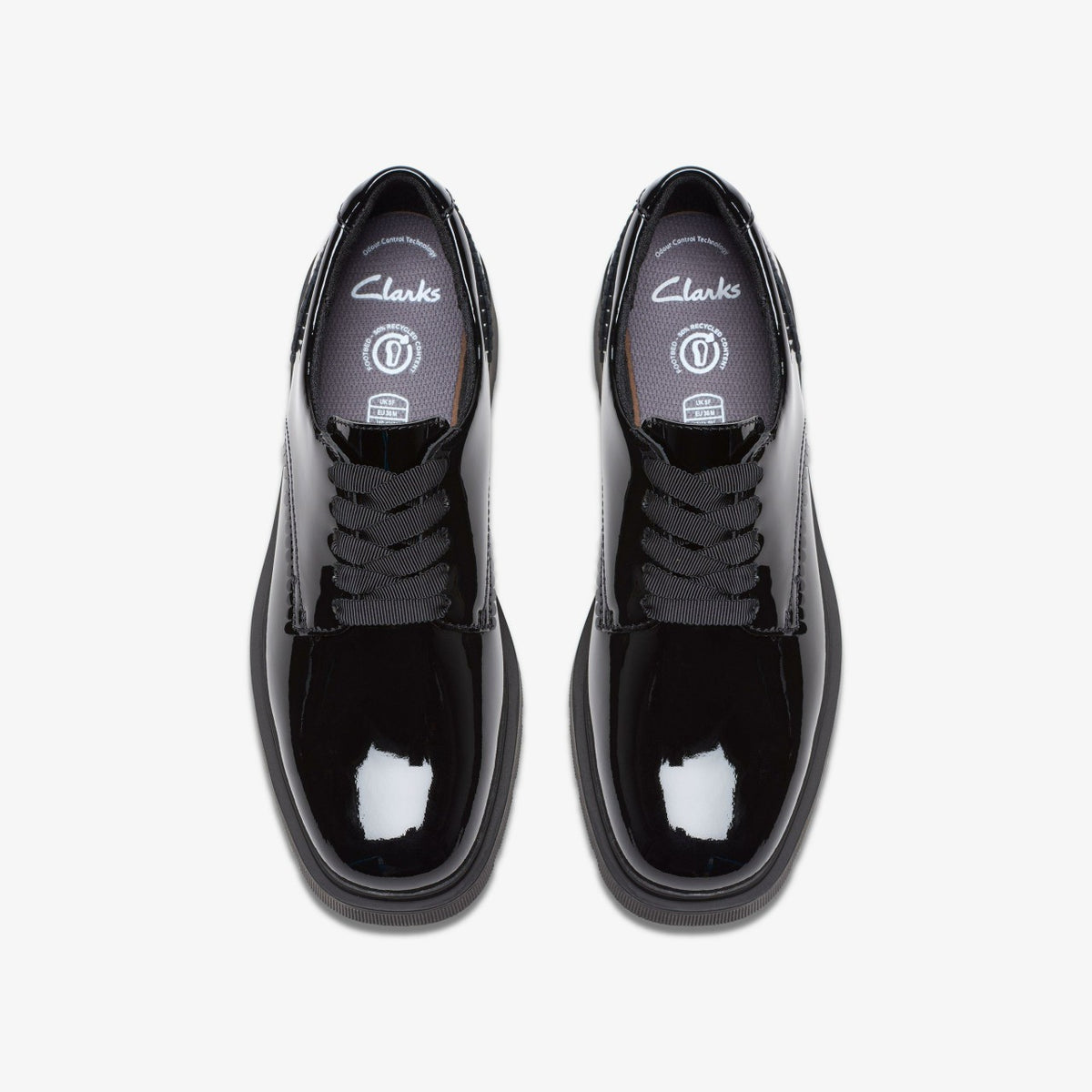 Clarks Eris Pure Youth Black Patent