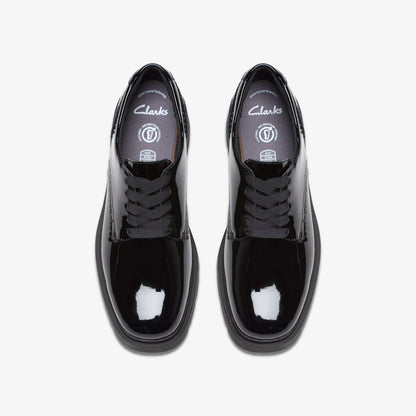 Clarks Eris Pure Youth Black Patent