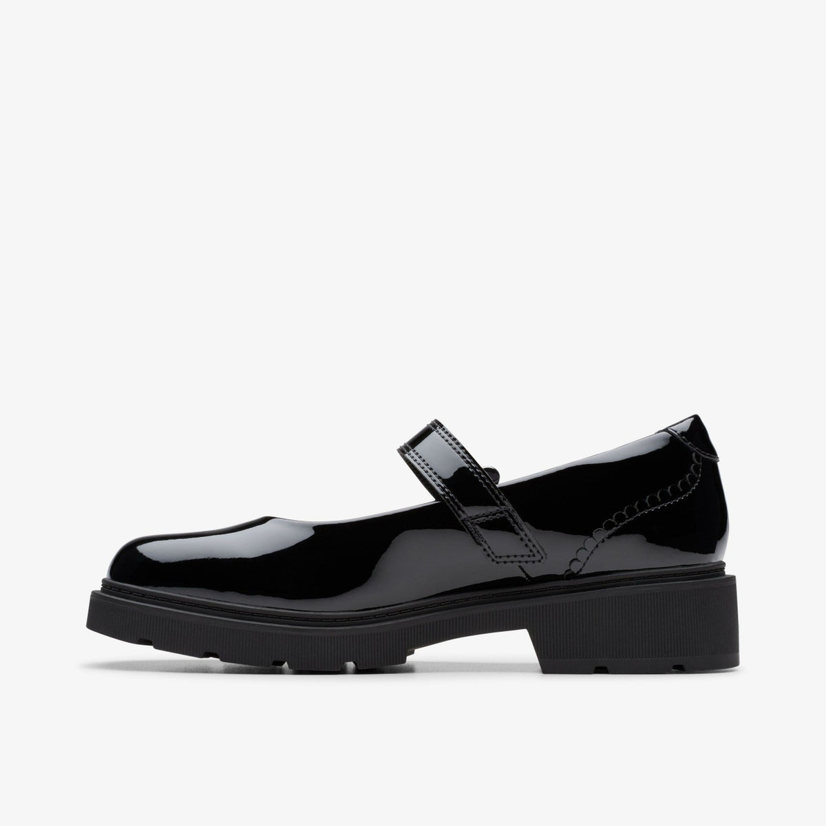 Clarks Eris Jane Youth Black Patent