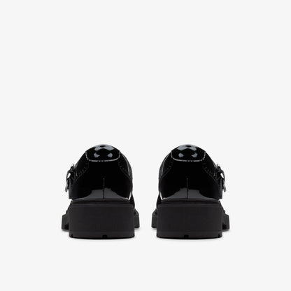 Clarks Eris Jane Youth Black Patent