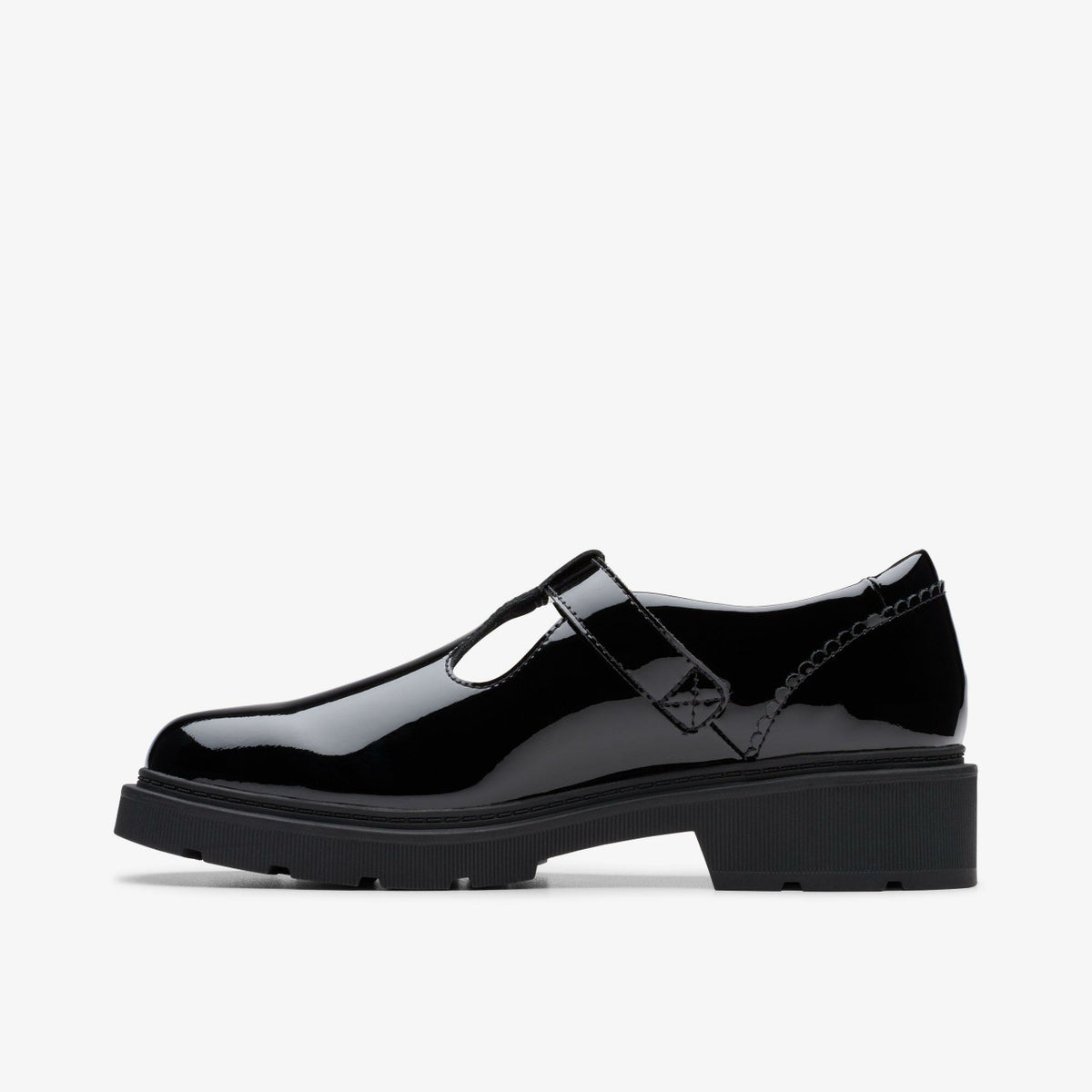 Clarks Eris Hope Youth Black Patent