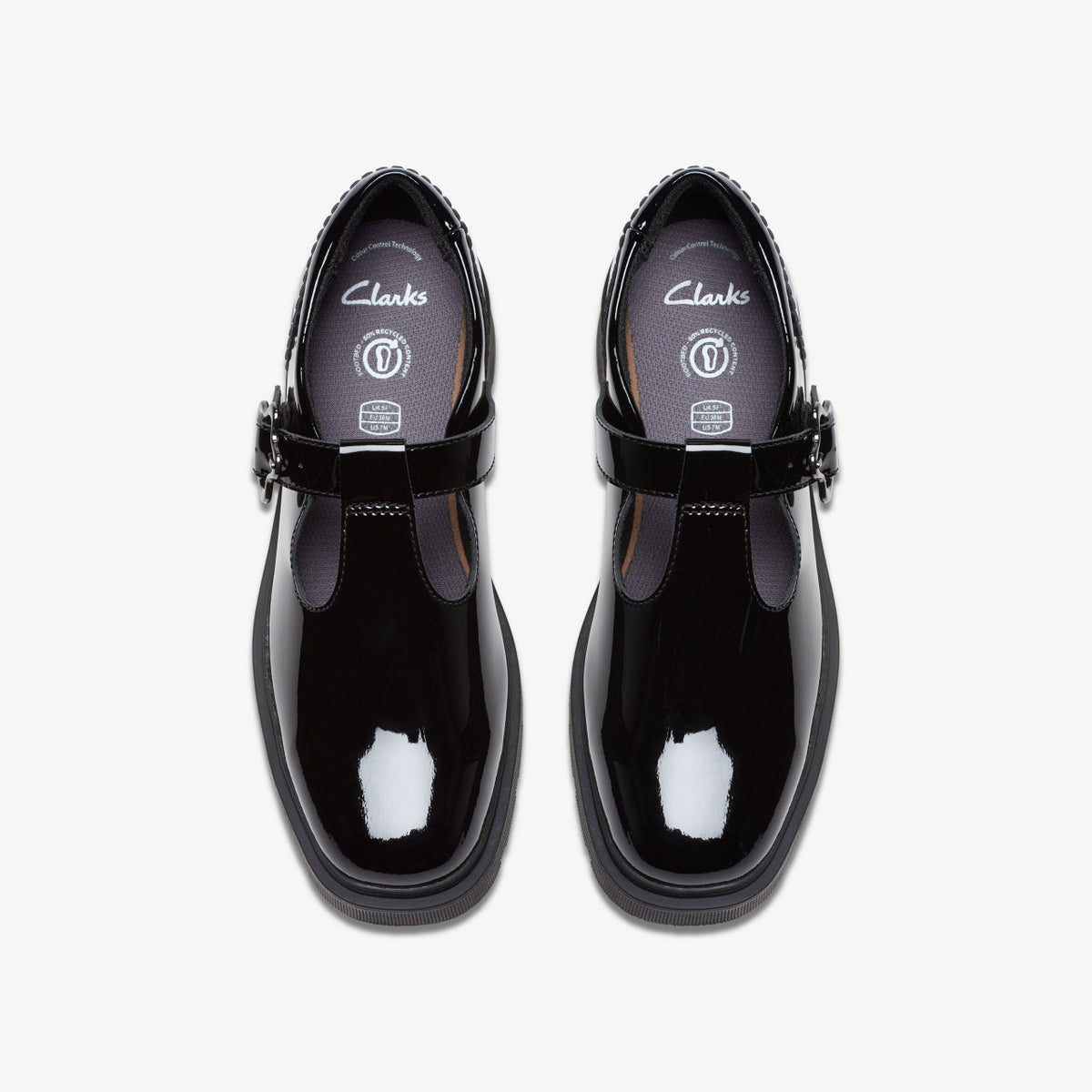 Clarks Eris Hope Youth Black Patent