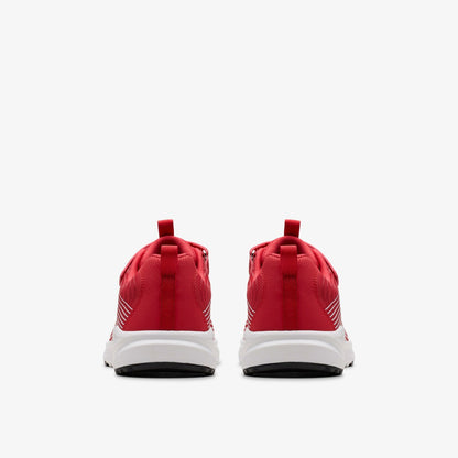 Clarks Deyes Dash Kid Red Synthetic