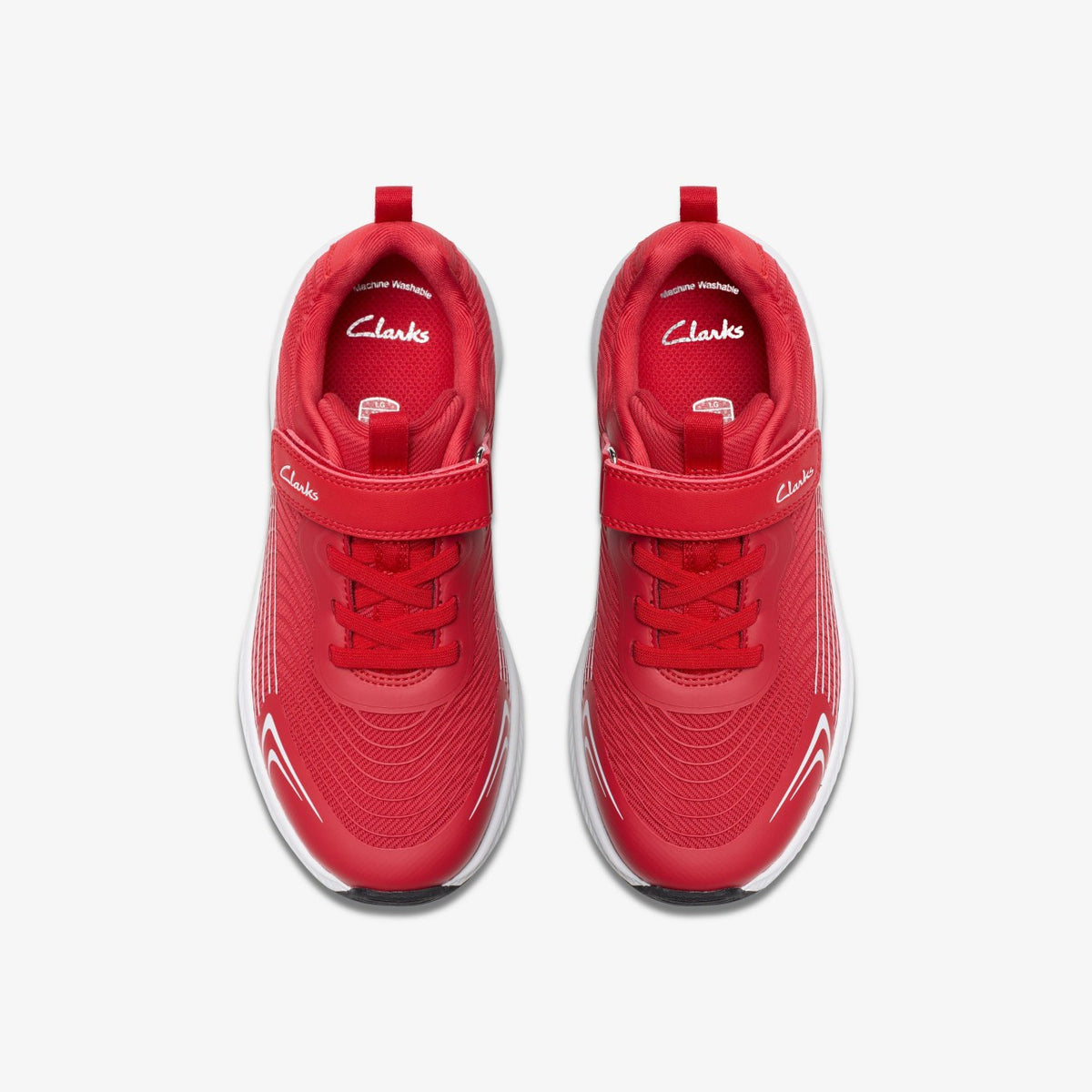 Clarks Deyes Dash Kid Red Synthetic