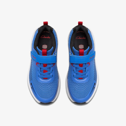 Clarks Deyes Dash Kid Blue Synthetic