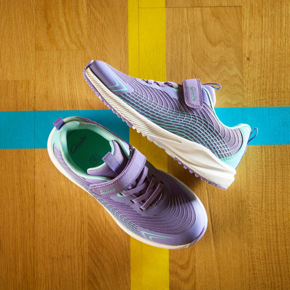 Clarks Deyes Dash Kids Purple Synthetic